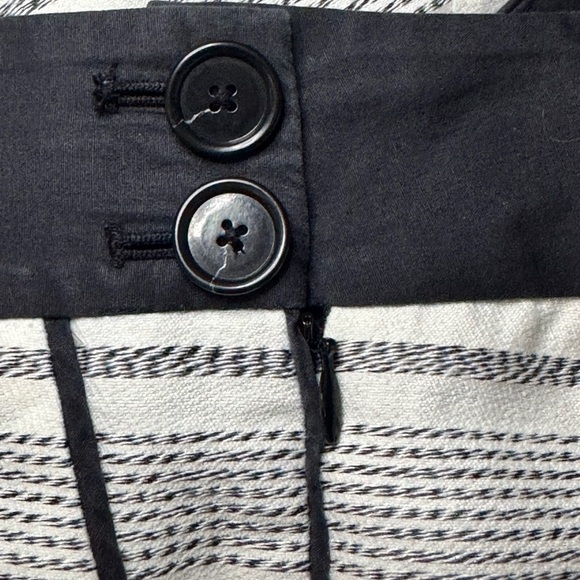 LOFT High Waist Black and White Striped Shorts - Picture 5 of 5